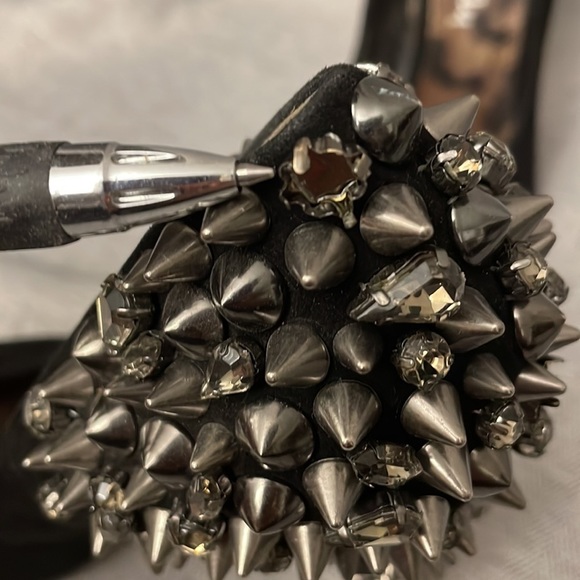 🔥 Sam Edelman Lorissa Spiked Peep-Toe Heels Size 7.5 - Picture 11 of 14